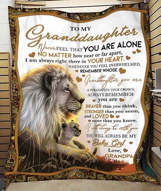 Special Gift For Your Granddaughter Blanket - From Grandpa (SKUB11-54) FULL