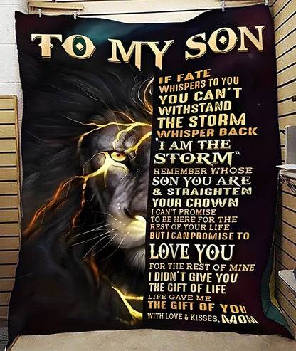Special Gift For Your Son Blanket - From Mom (SKUB12-183)