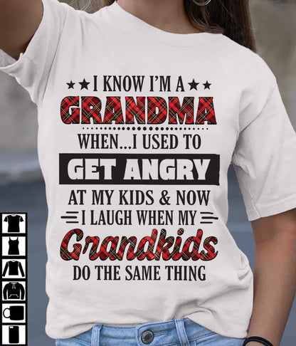 KNOW I'M A GRANDMA WHEN... I USED TO GET ANGRY AT MY KIDS & NOW I LAUGH WHEN MY GRANDKIDS DO THE SAME THING - from grandma EBIL00 (SKU07-111)
