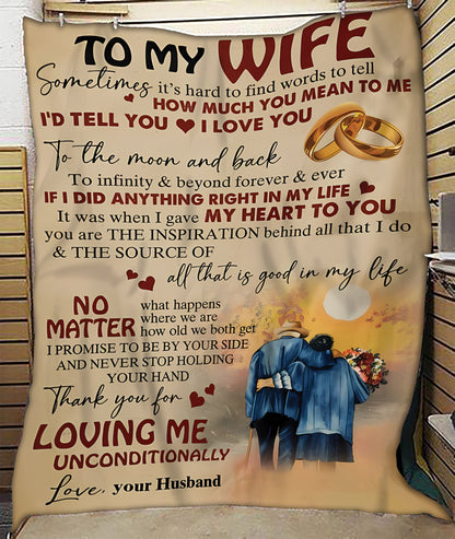 Special blanket for Wife From Husband blanket (SKU08-02)