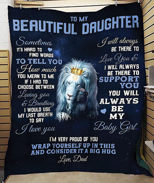 Special Gift For Your Daughter Blanket - From Dad (SKUB10-71) FULL