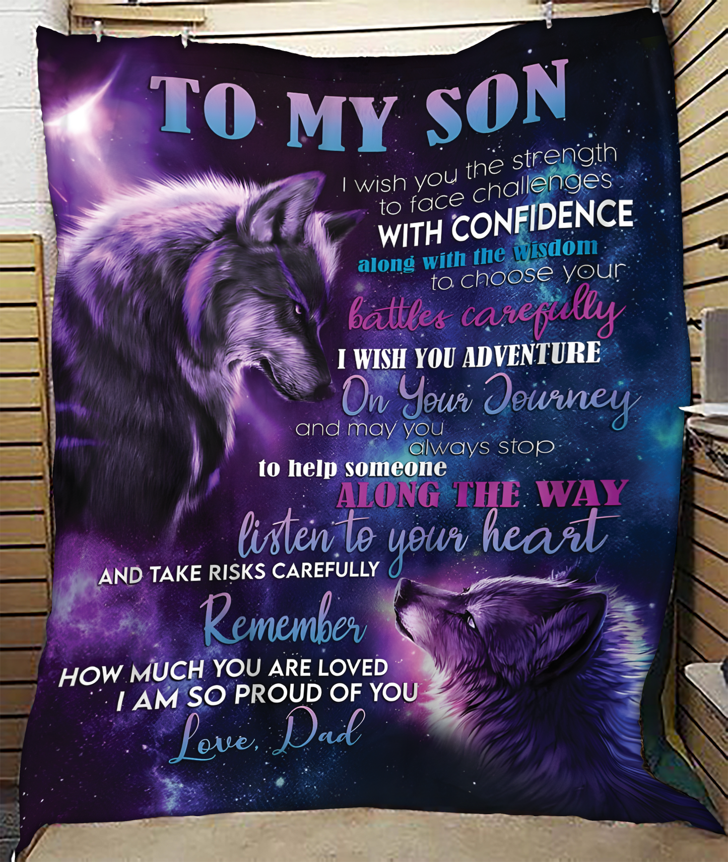 Special Gift For Your Son Blanket "Listen To You Heart" - From Dad (SKUB12-139)