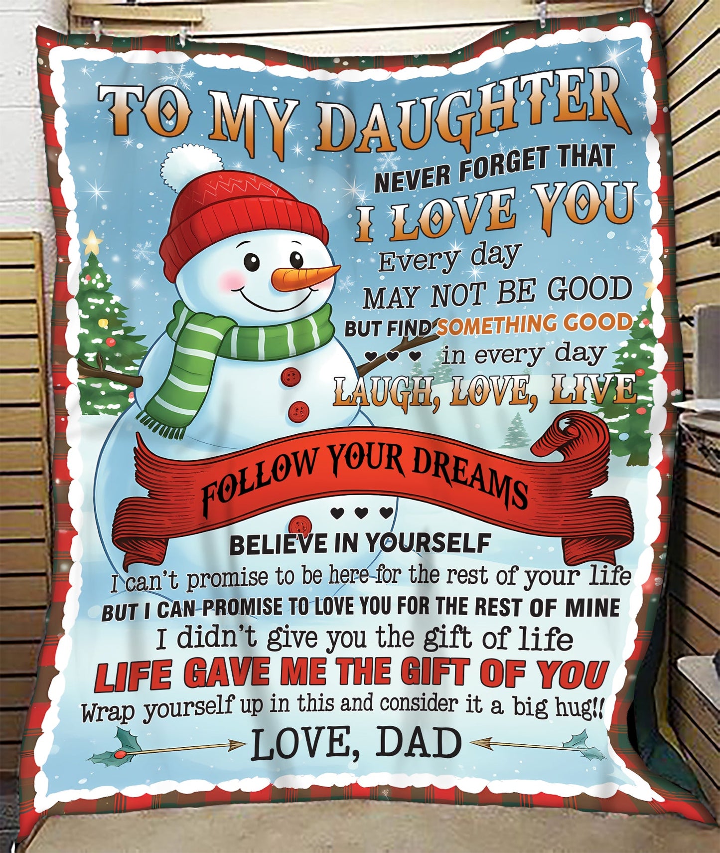 Special Gift For Your Daughter Blanket - From Dad (SKUB11-19)