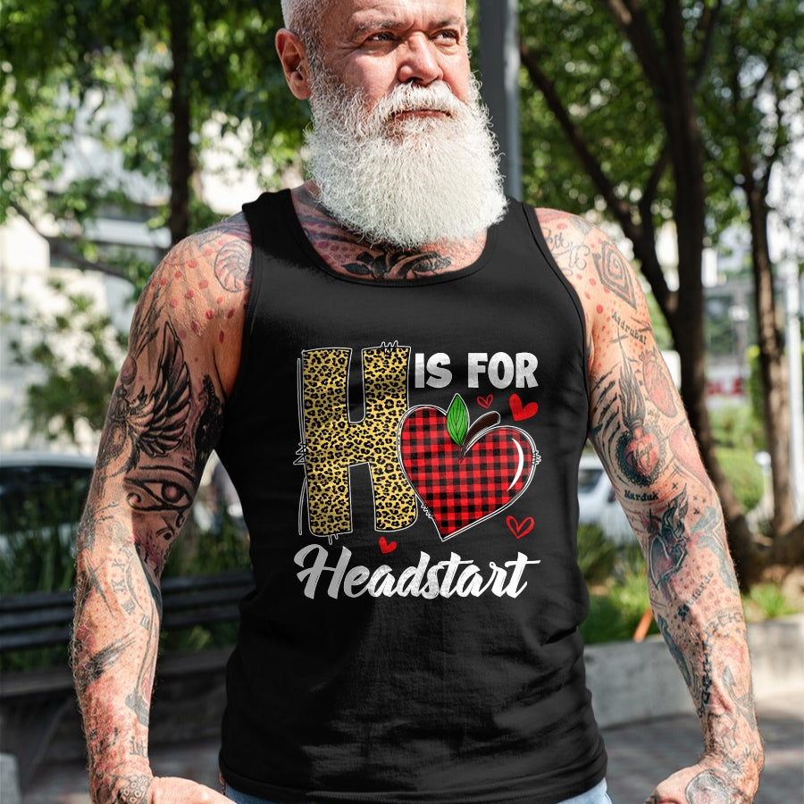 Best Teacher Shirt, Funny Teacher UnisexT-Shirt/Hoodie/Sweatshirt HLT00 - H Is For Headstart Head Start Teacher Leopard Back To School T-Shirt