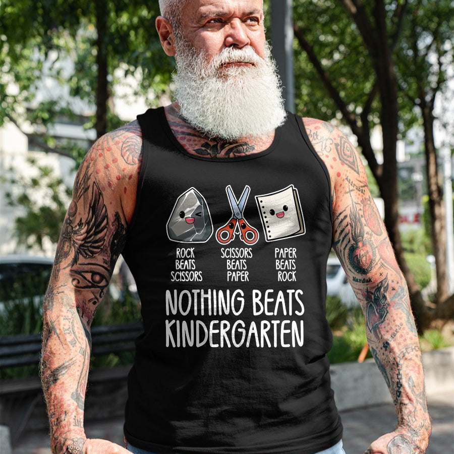 Best Teacher Shirt, Funny Teacher UnisexT-Shirt/Hoodie/Sweatshirt HLT00 - Nothing Beats Kindergarten Funny Back to School Kid Teacher T-Shirt