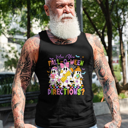 Best Teacher Shirt, Funny Teacher UnisexT-Shirt/Hoodie/Sweatshirt HLT00 - Halloween Floral Ghost Teacher are You Falloween Directions T-Shirt