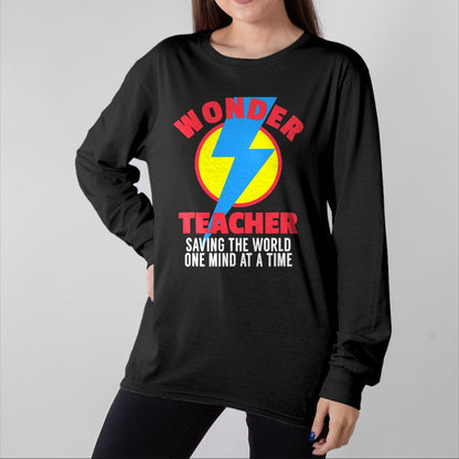Best Teacher Shirt, Funny Teacher UnisexT-Shirt/Hoodie/Sweatshirt HLT00 - Wonder Teacher Costume Shirt  Teacher Halloween Costume Tee T-Shirt