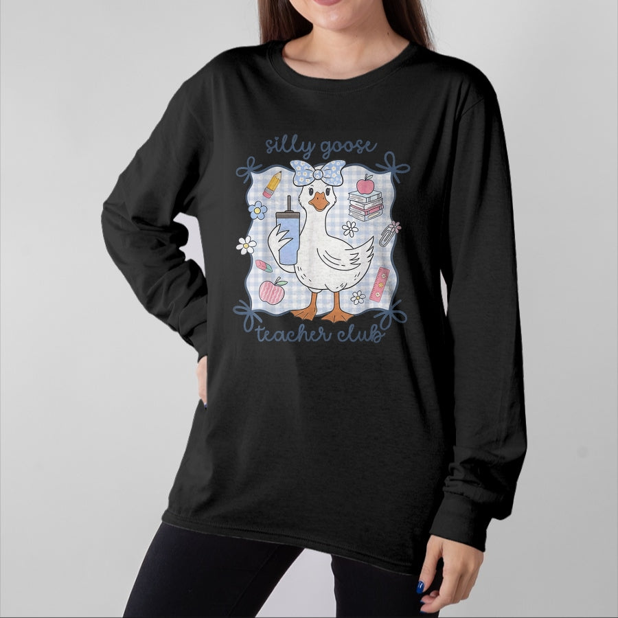 Best Teacher Shirt, Funny Teacher UnisexT-Shirt/Hoodie/Sweatshirt HLT00 - Silly Goose Teacher Club Back to School T-Shirt