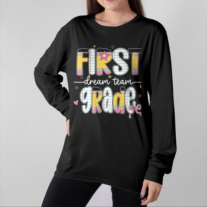 Best Teacher Shirt, Funny Teacher UnisexT-Shirt/Hoodie/Sweatshirt HLT00 - 1st Grade Dream Team Back to School Teacher Student Kids T-Shirt, Men, Black, 3X-Large