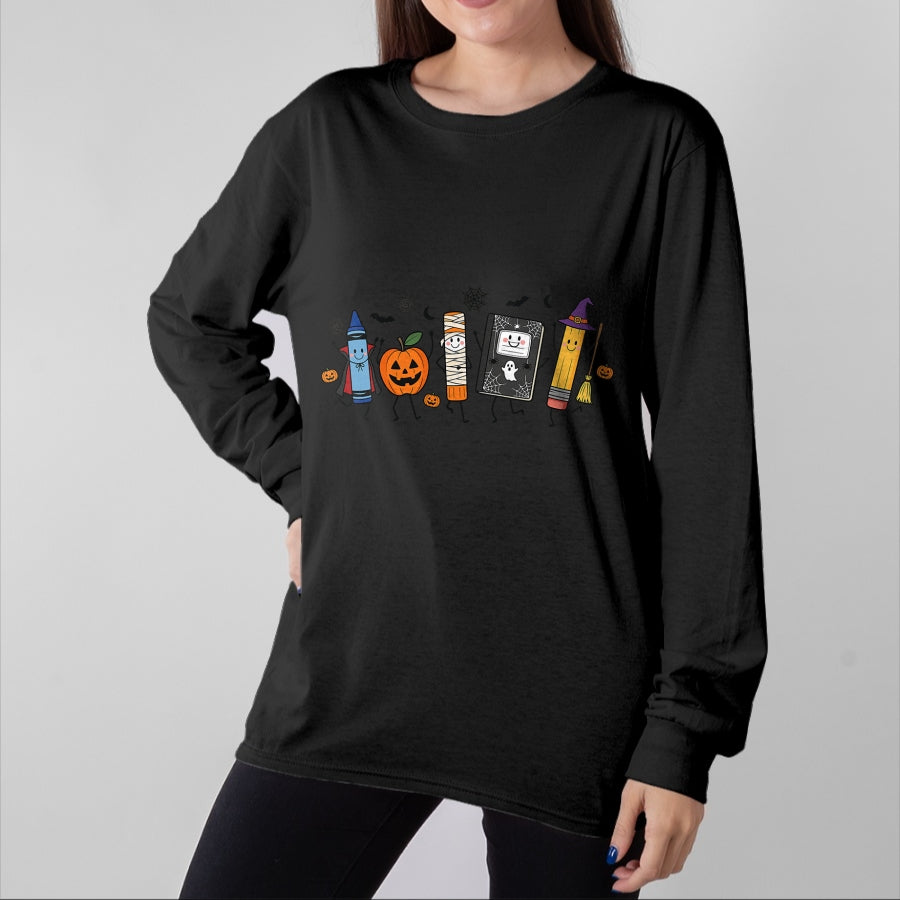 Best Teacher Shirt, Funny Teacher UnisexT-Shirt/Hoodie/Sweatshirt HLT00 - Back to School Halloween Teacher Spooky School Supplies T-Shirt