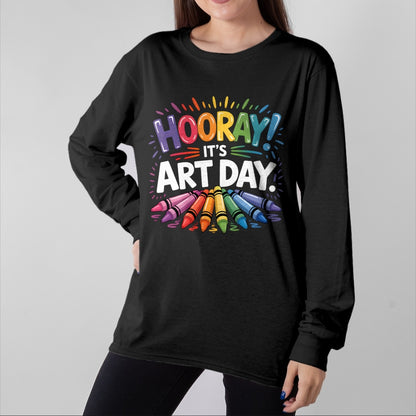 Best Teacher Shirt, Funny Teacher UnisexT-Shirt/Hoodie/Sweatshirt HLT00 - Back to School Hooray It's Art Day Art Teacher Art Artist T-Shirt