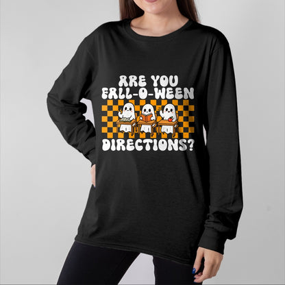 Best Teacher Shirt, Funny Teacher UnisexT-Shirt/Hoodie/Sweatshirt HLT00 - Halloween Teacher are You Fall-O-Ween Directions Spooky T-Shirt