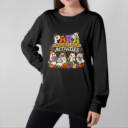 Best Teacher Shirt, Funny Teacher UnisexT-Shirt/Hoodie/Sweatshirt HLT00 - para Normal Activities SPED Teachers Ghost Fall Halloween T-Shirt (2)