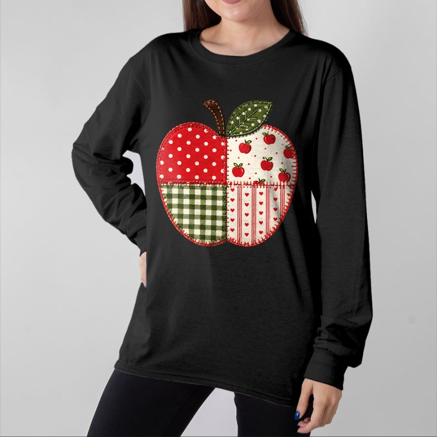 Best Teacher Shirt, Funny Teacher UnisexT-Shirt/Hoodie/Sweatshirt HLT00 - Apple Gingham Polka Dot Teacher Classroom Back to School T-Shirt