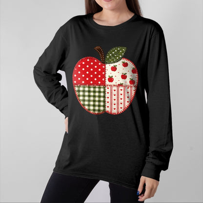 Best Teacher Shirt, Funny Teacher UnisexT-Shirt/Hoodie/Sweatshirt HLT00 - Apple Gingham Polka Dot Teacher Classroom Back to School T-Shirt