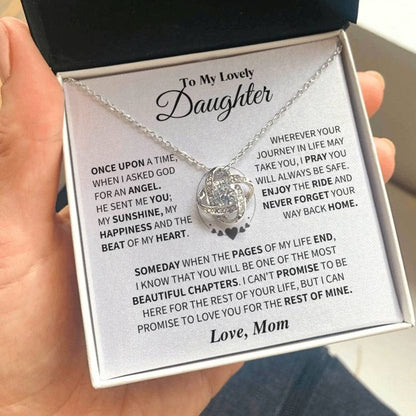 TO MY DAUGHTER FROM MOM - Premium Love Knot Necklace