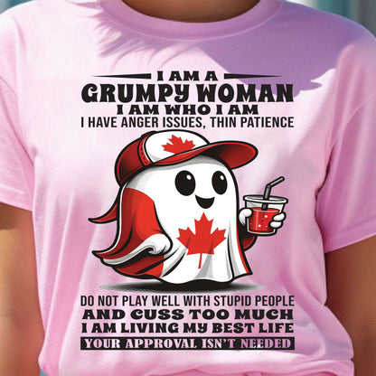 I Am A Grumpy Woman I Am Who I Am - T Shirt For Woman - DONN (SKU09-84)