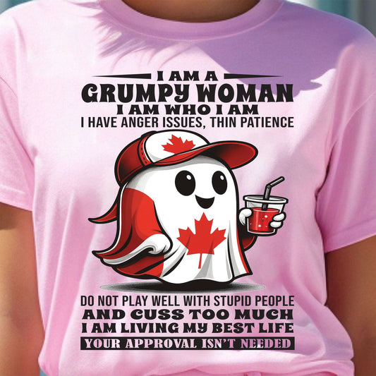 I Am A Grumpy Woman I Am Who I Am - T Shirt For Woman - DONN (SKU09-84)