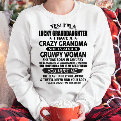 JANUARY - LUCKY GRANDDAUGHTER OF CRAZY GRANDMA - PERFECT GIFT FROM GRANDMA - EBIL01 (SKU12-146-01)