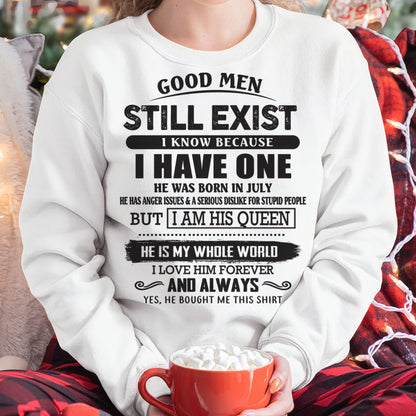 July - Good Men Still Exist - Perfect Gift For Girlfriend, Wife From Husband - Ebil07 (SKU07-166-07)