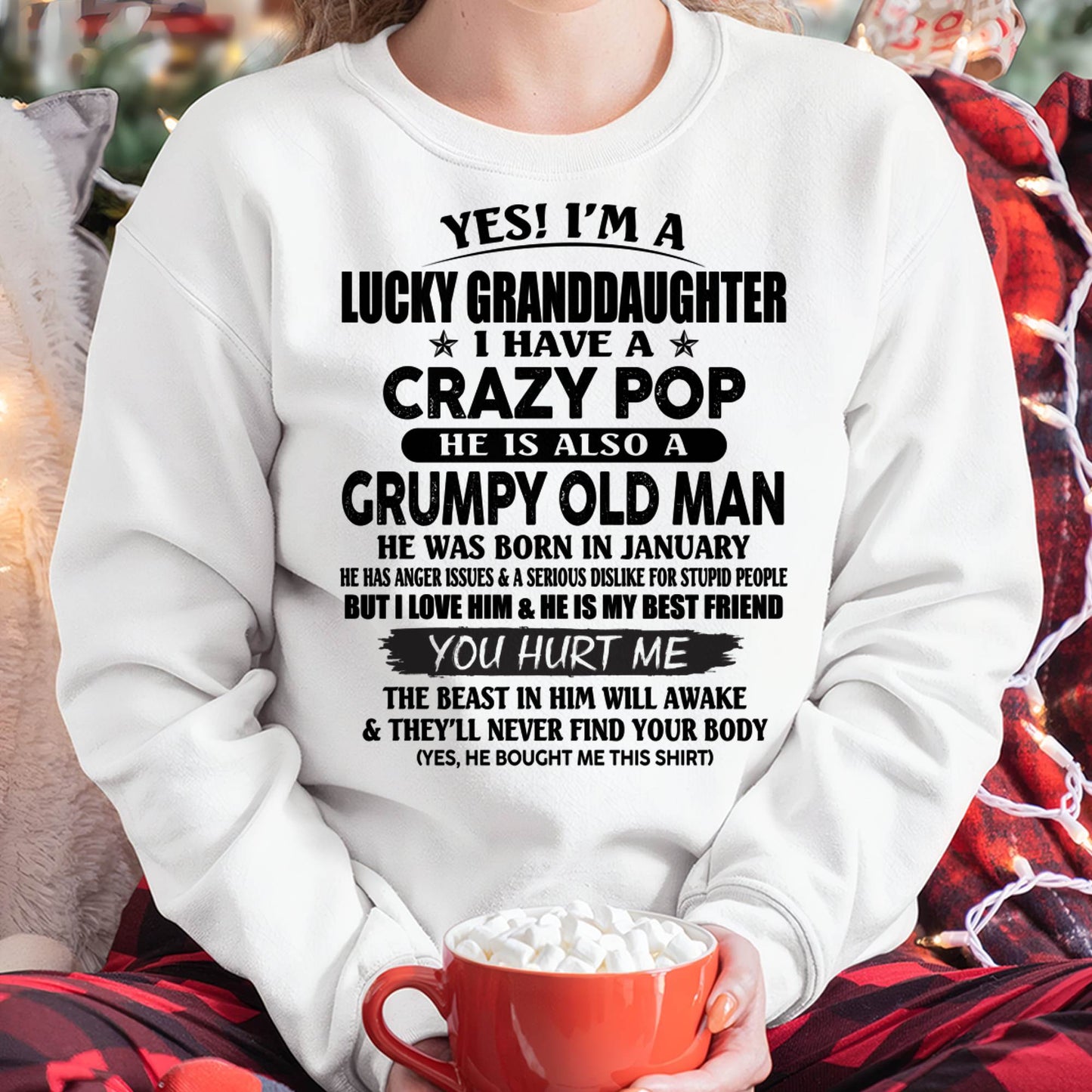 JANUARY - LUCKY GRANDDAUGHTER OF CRAZY POP - PERFECT GIFT FOR YOUR GRANDDAUGHTER FROM POP - EBIL01 (SKU12-39-01)