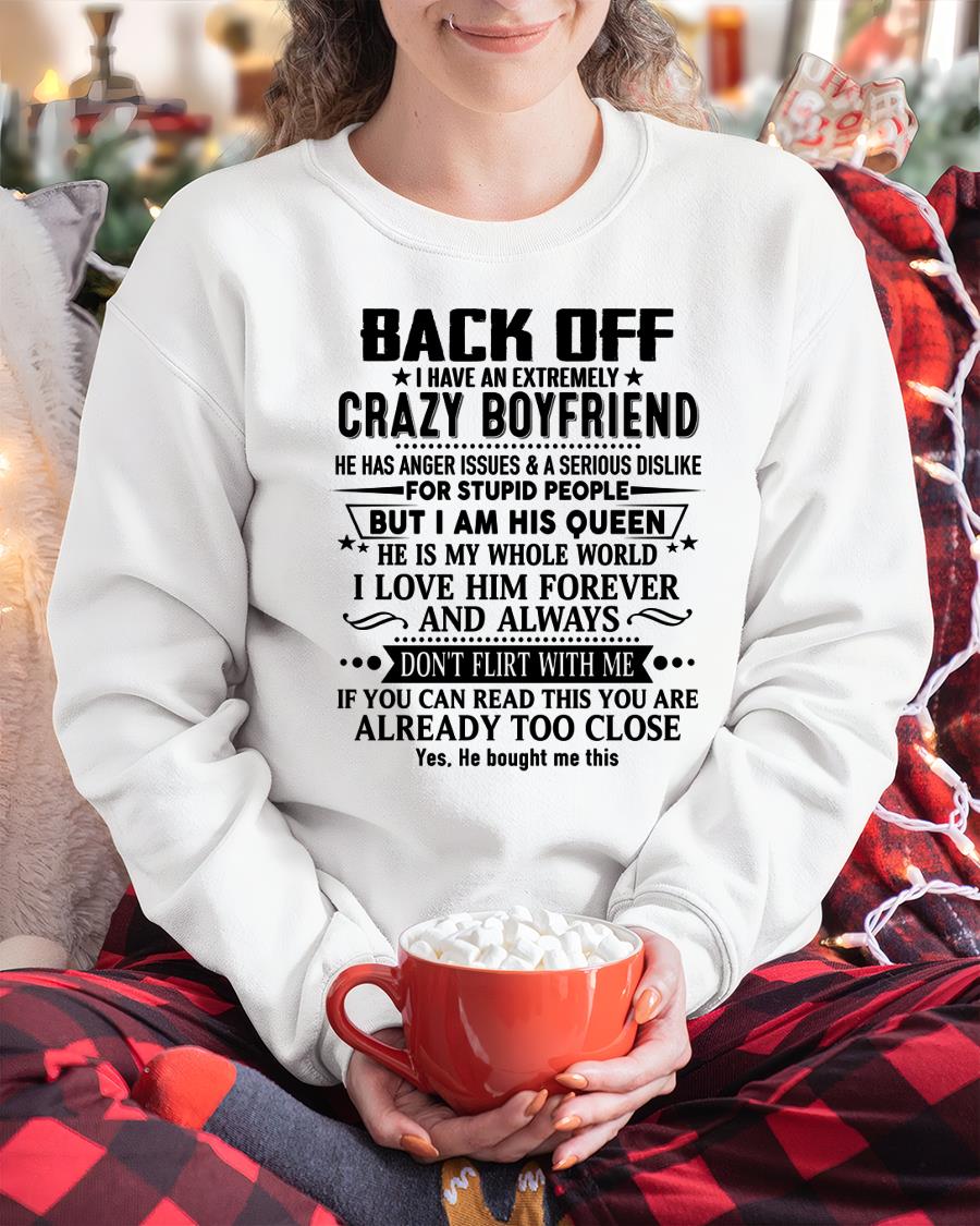 Back Off I Have An Extremely Crazy Boyfriend - - Gift For Wife From Husband - Ebil00 (SKUT-BACKOFF-00)