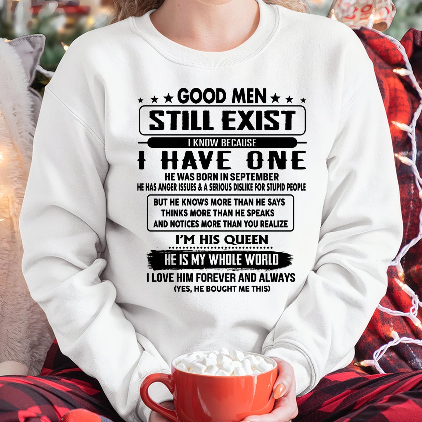 September - Good men Still Exist - gift for your girlfriend, wife from Husband - Ebil09 (SKU-GM-09)