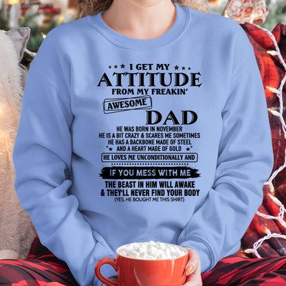 November - Gift For Son and Daughter From Dad - DONN11 - (SKU-TDADC-11)