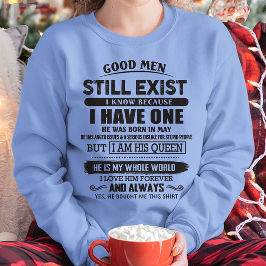 May - Good Men Still Exist - Perfect Gift For Your Girlfriend, Wife From Husband / Man - EBIL05 (SKU07-166-05)