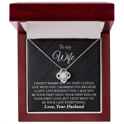TO MY WIFE FROM HUSBAND - Premium Love Knot Necklace