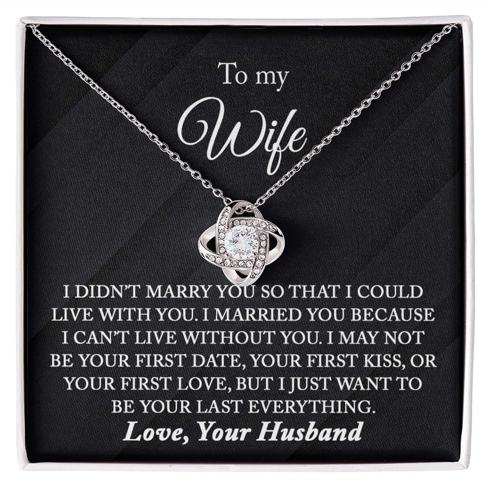 TO MY WIFE FROM HUSBAND - Premium Love Knot Necklace