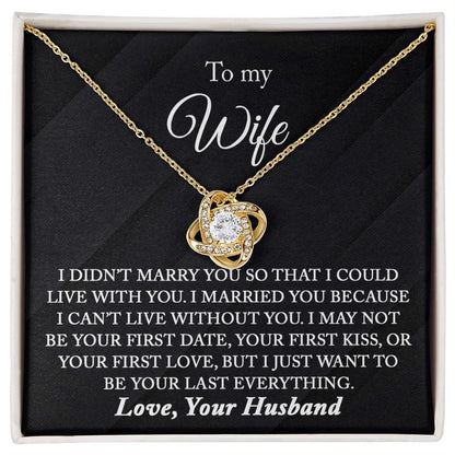 TO MY WIFE FROM HUSBAND - Premium Love Knot Necklace