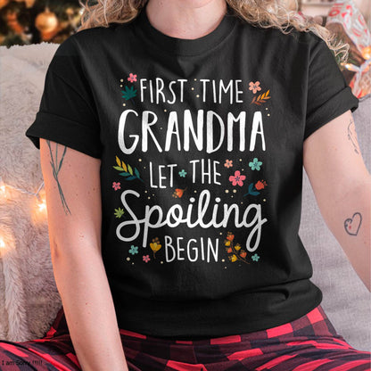 FIRST TIME GRANDMA T-SHIRT – PERFECT GIFT FOR NEW GRANDMAS - EBIL00 (SKU8-GRA00)