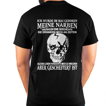 MEINE NARBEN ERZÄHLEN EINE GESCHICHTE - T-SHIRT FÜR HERREN - DONN05 (SKU2605-421-05)