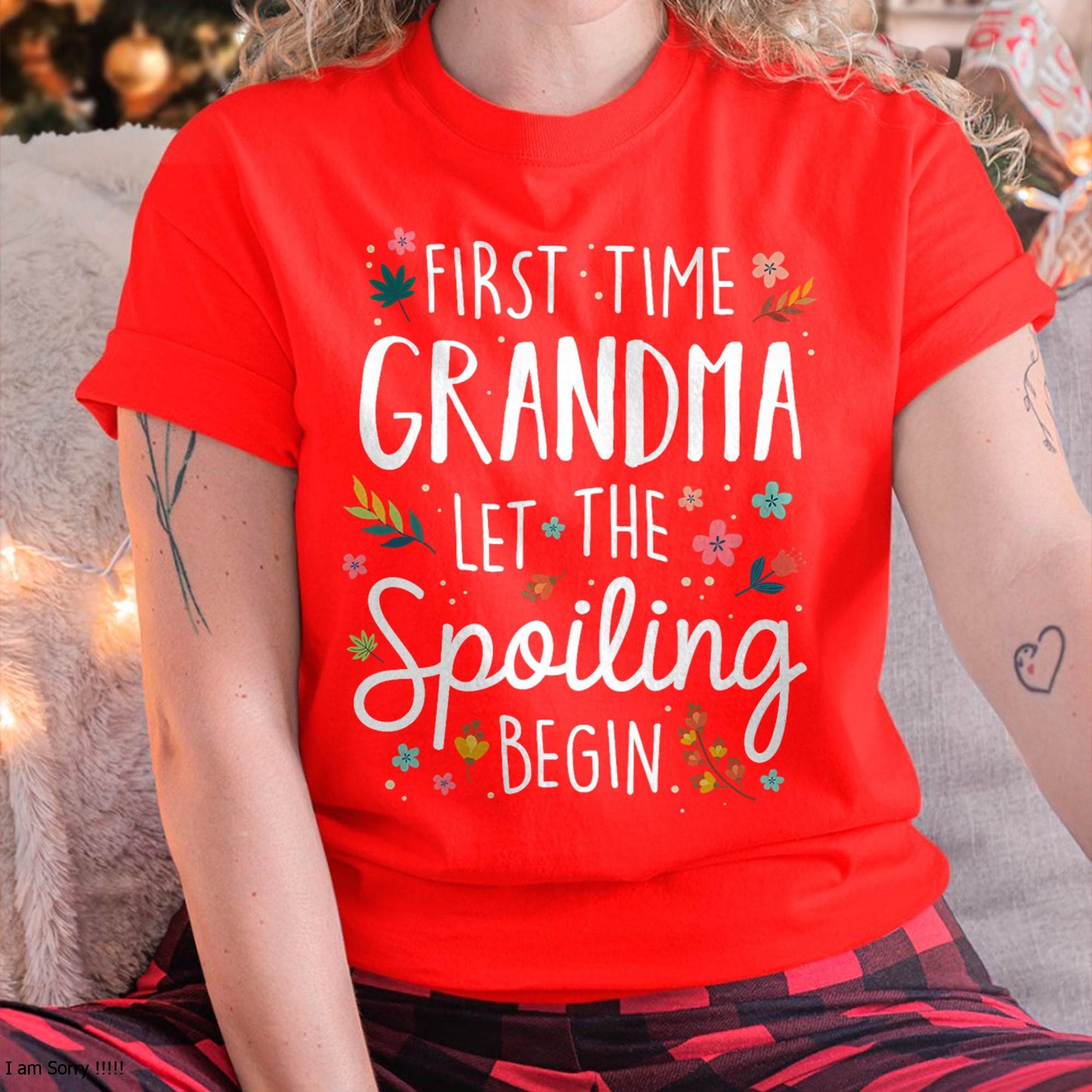 FIRST TIME GRANDMA T-SHIRT – PERFECT GIFT FOR NEW GRANDMAS - EBIL00 (SKU8-GRA00)