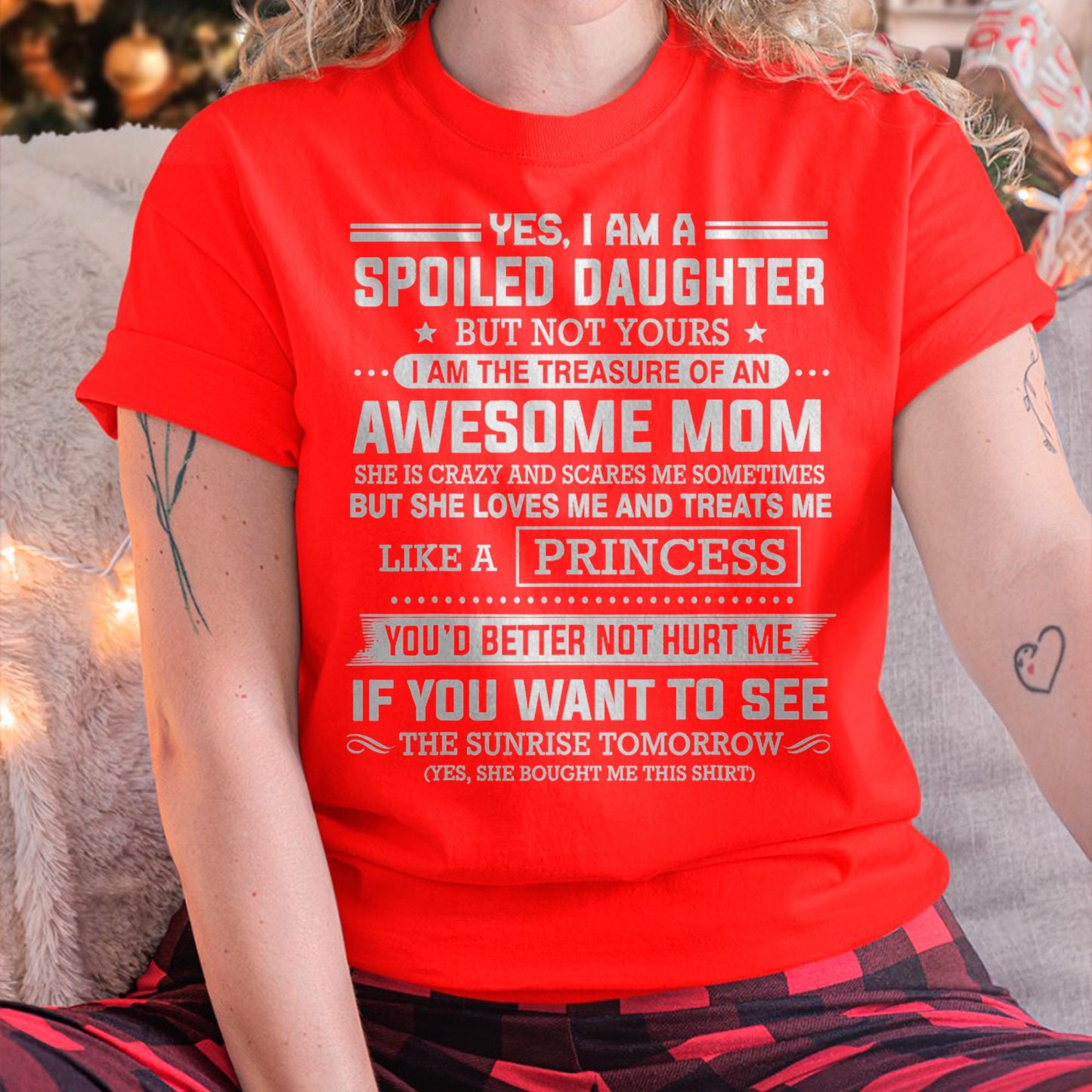 I Get My Attitude From My Freaking Awesome Mom - Gift for Daughter From Mom - ebil00