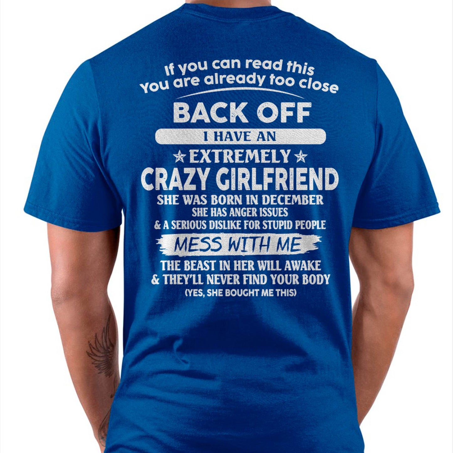 December - If You Can Read This You Are Already Too Close - Gift For Your Boyfriend, Husband From Wife - DONN12 (SKU07-175-12)