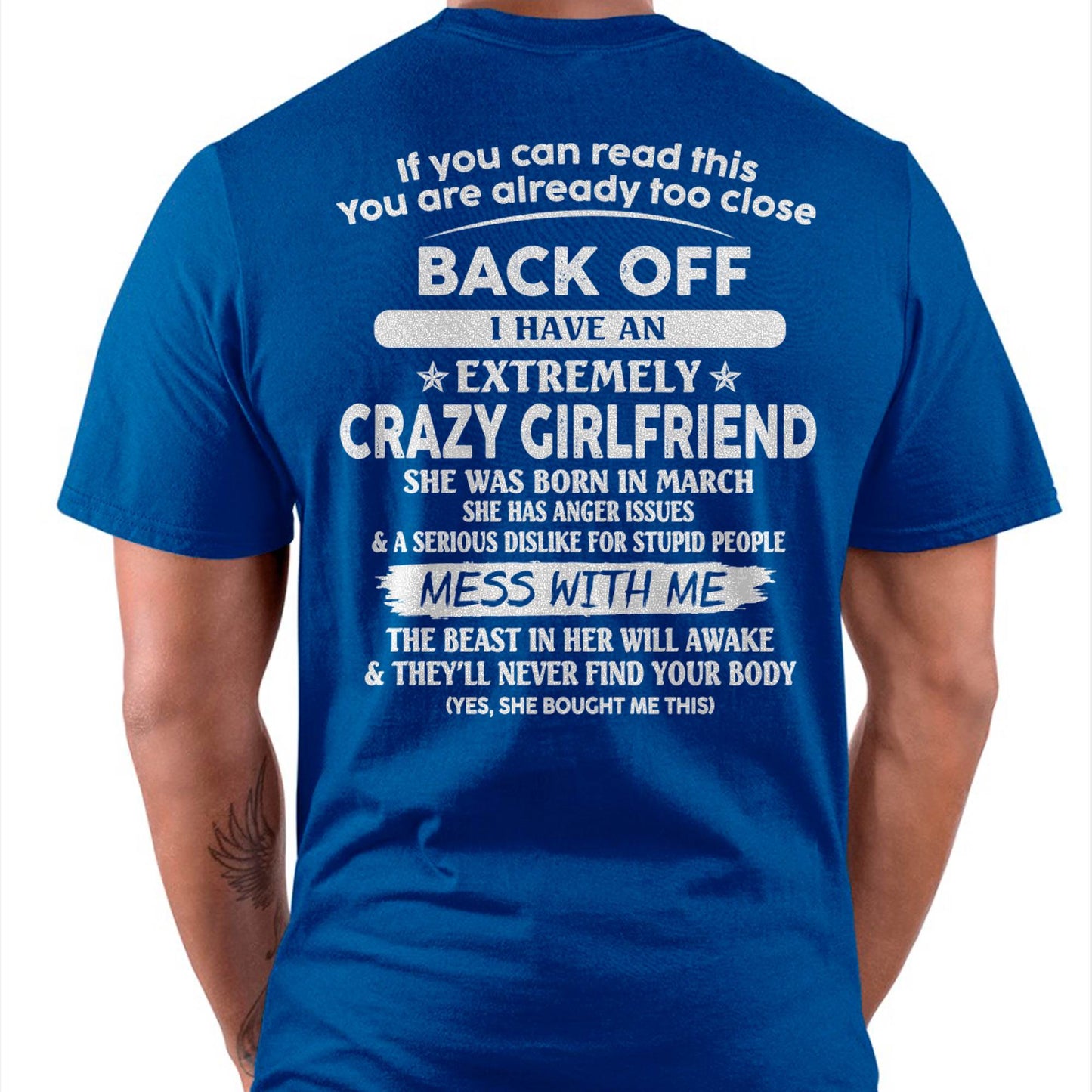 March - If You Can Read This You Are Already Too Close - Gift For Your Boyfriend, Husband From Wife - DONN03 (SKU07-175-03)