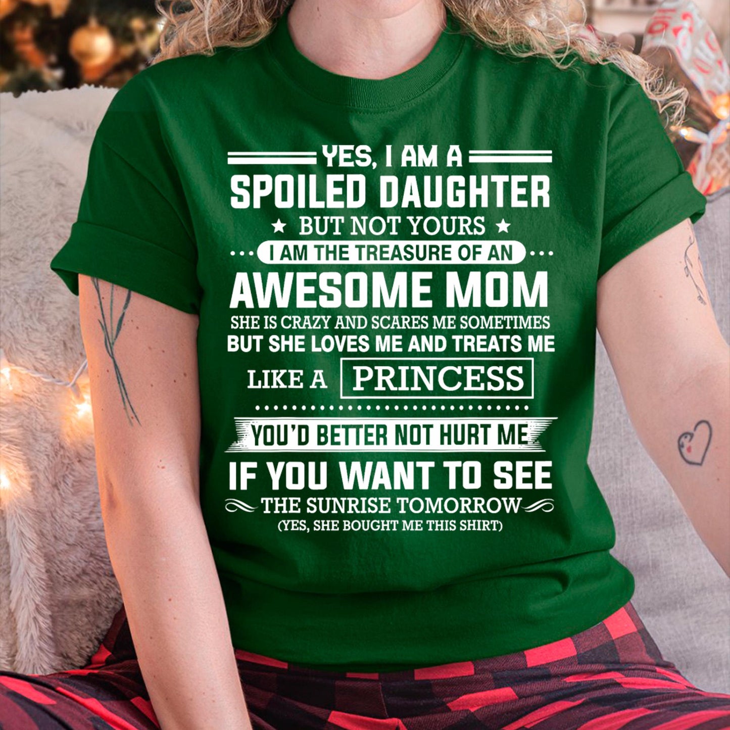 I Get My Attitude From My Freaking Awesome Mom - Gift for Daughter From Mom - ebil00
