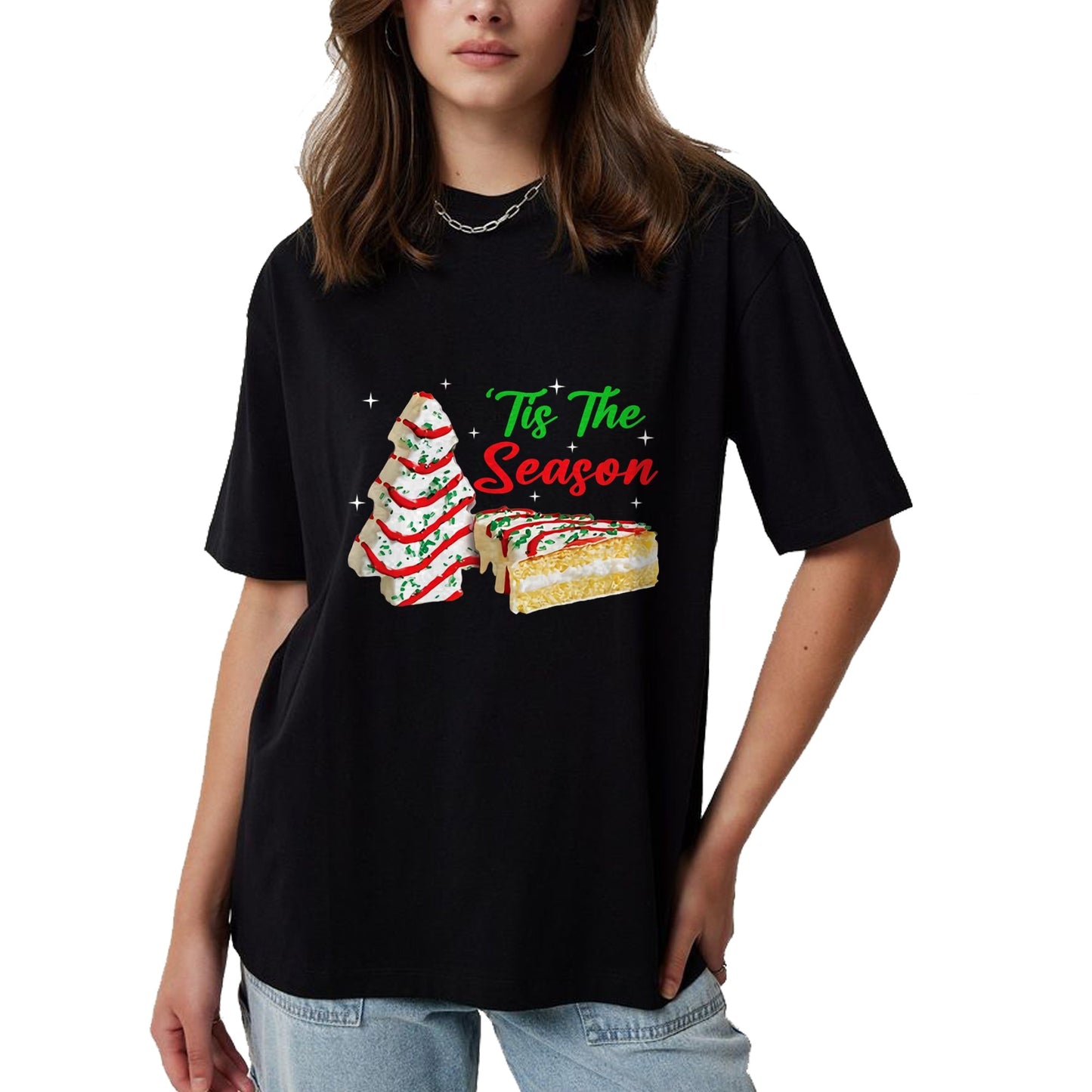 Funny Tis The Season Design Christmas Tree Cakes Debbie T-Shirt - Christmas Unisex T-Shirt/Hoodie/Sweatshirt - HNDS00