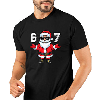 67 Meme Six Seven 6 7 Funny Santa Matching Xmas 67 Christmas T-Shirt - Christmas Unisex T-Shirt/Hoodie/Sweatshirt - HNDS00