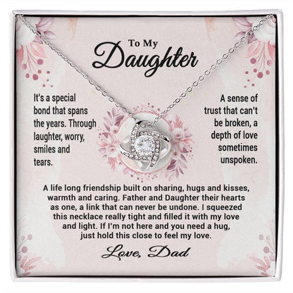 TO MY DAUGHTER FROM DAD - Premium Love Knot Necklace