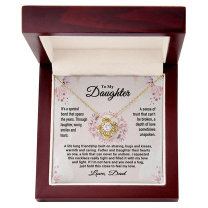 TO MY DAUGHTER FROM DAD - Premium Love Knot Necklace