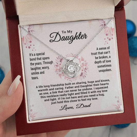 TO MY DAUGHTER FROM DAD - Premium Love Knot Necklace