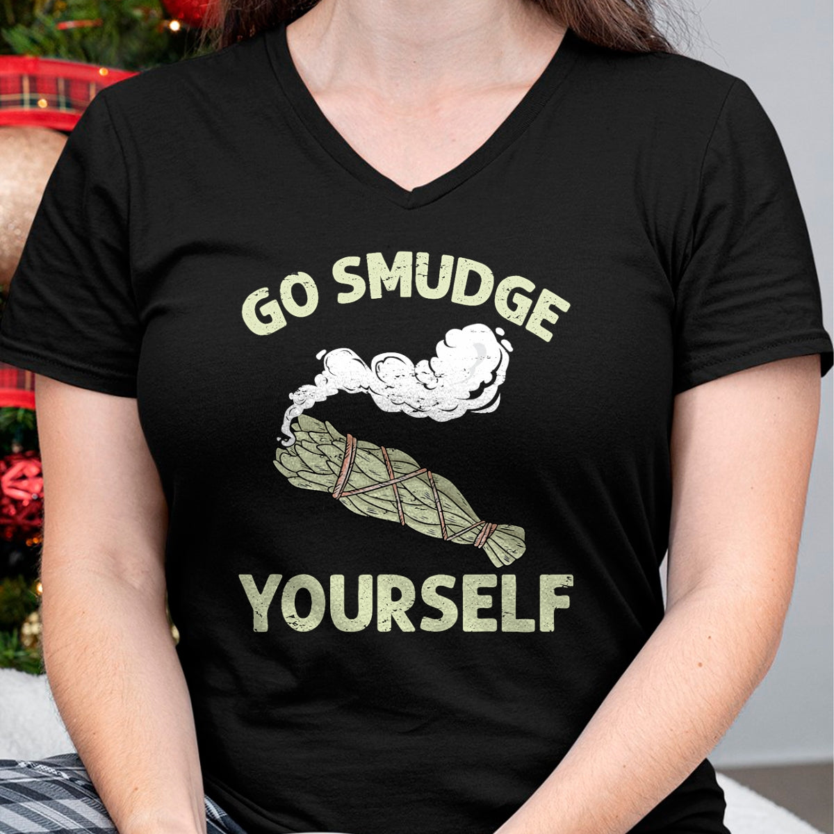 Native American T-Shirts, Vintage Native American Unisex T-Shirt/Hoodie/Sweatshirt HLT00 - Go Smudge Yourself Native American Funny Smudging Feather T-Shirt (3)