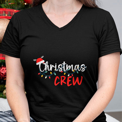 Christmas Crew Xmas Lights Family Matching Pajamas Holiday T-Shirt - Christmas Unisex T-Shirt/Hoodie/Sweatshirt - HNDS00