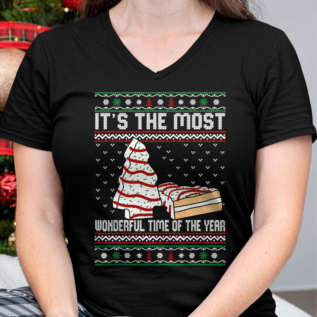 Its The Most Wonderful Time Of The Year Christmas tree cake T-Shirt - Christmas Unisex T-Shirt/Hoodie/Sweatshirt - HNDS00