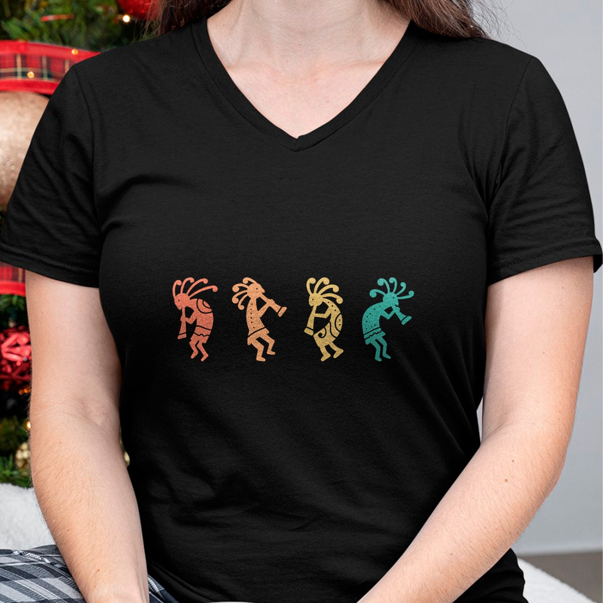 Native American T-Shirts, Vintage Native American Unisex T-Shirt/Hoodie/Sweatshirt HLT00 - American Flag - Dancing Kokopelli Southwestern USA Native American Symbol T-Shirt