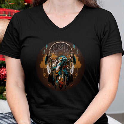 Native American T-Shirts, Vintage Native American Unisex T-Shirt/Hoodie/Sweatshirt HLT00 - Native American Dreamcatcher Indian Design Long Sleeve T-Shirt (1)
