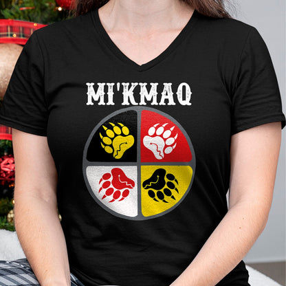 Native American T-Shirts, Vintage Native American Unisex T-Shirt/Hoodie/Sweatshirt HLT00 - Micmac Mi'kmaq Nation Native American Medicine Wheel T-Shirt